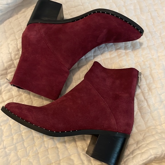 Burgundy ankle boots - Picture 5 of 7
